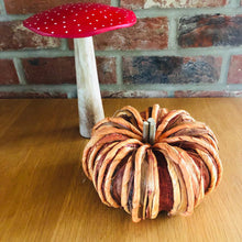 Load image into Gallery viewer, Decorative Burnt Orange Straw Pumpkin-ad&amp;i