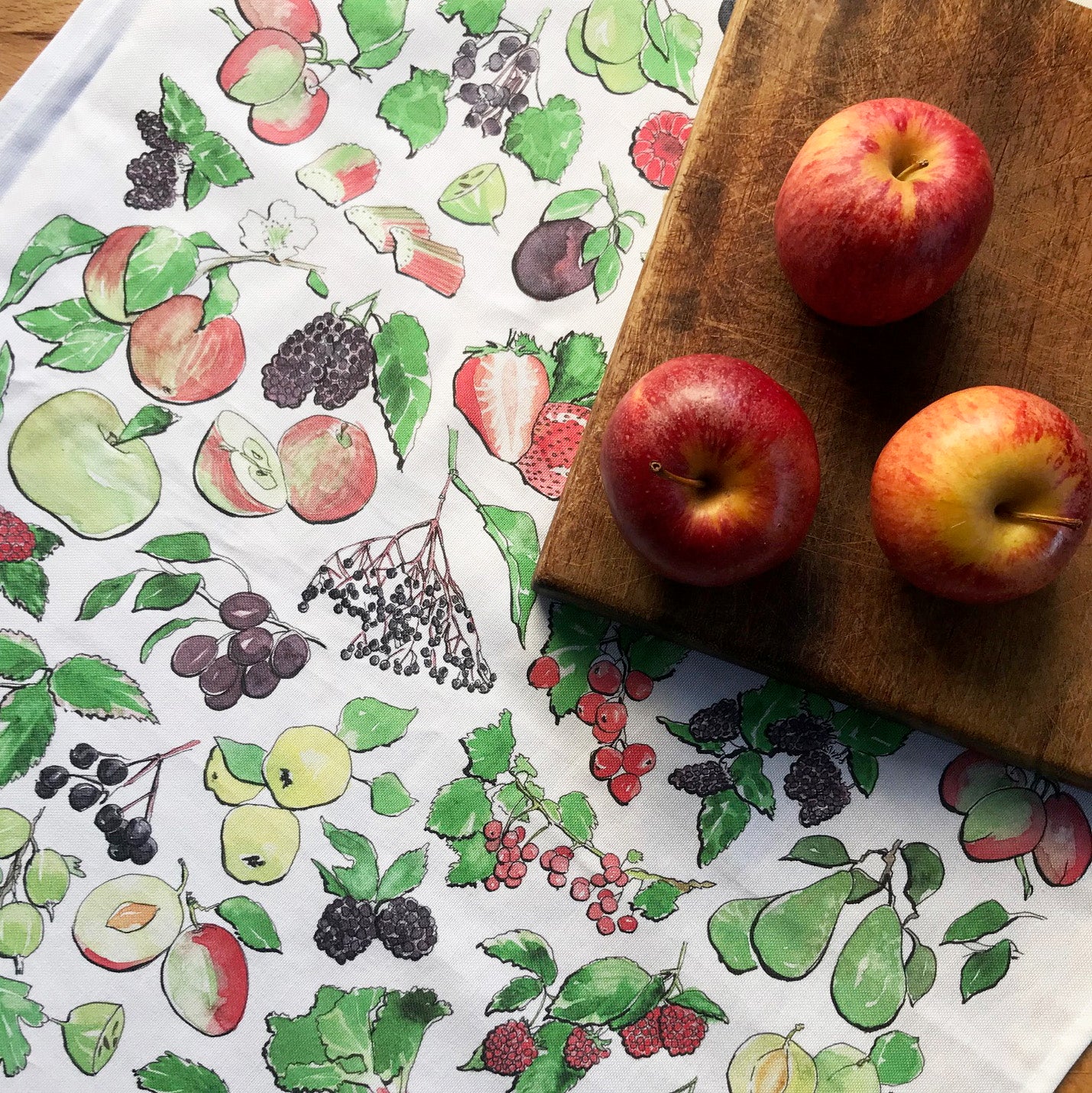 Fruits Of The British Isles Tea Towel-ad&i