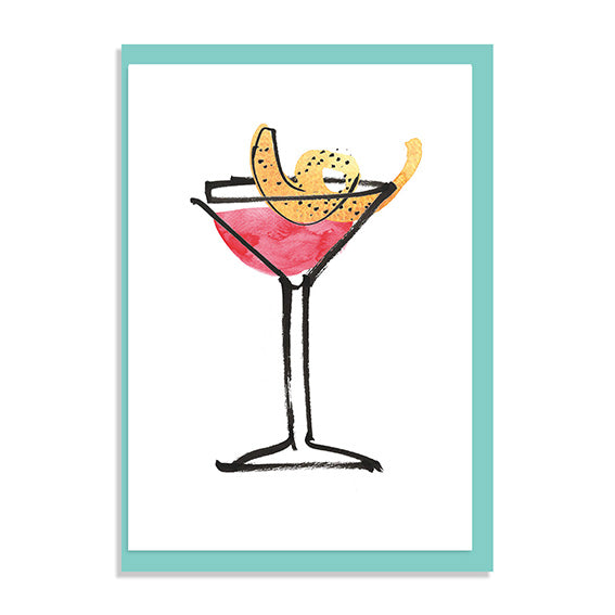 Cosmopolitan Cocktail Greeting Card-ad&i