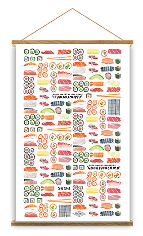 Eat Sushi Tea Towel-ad&i